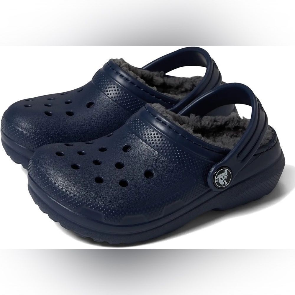 CROCS KIDS CLASSIC LINED NAVY CLOG 10T